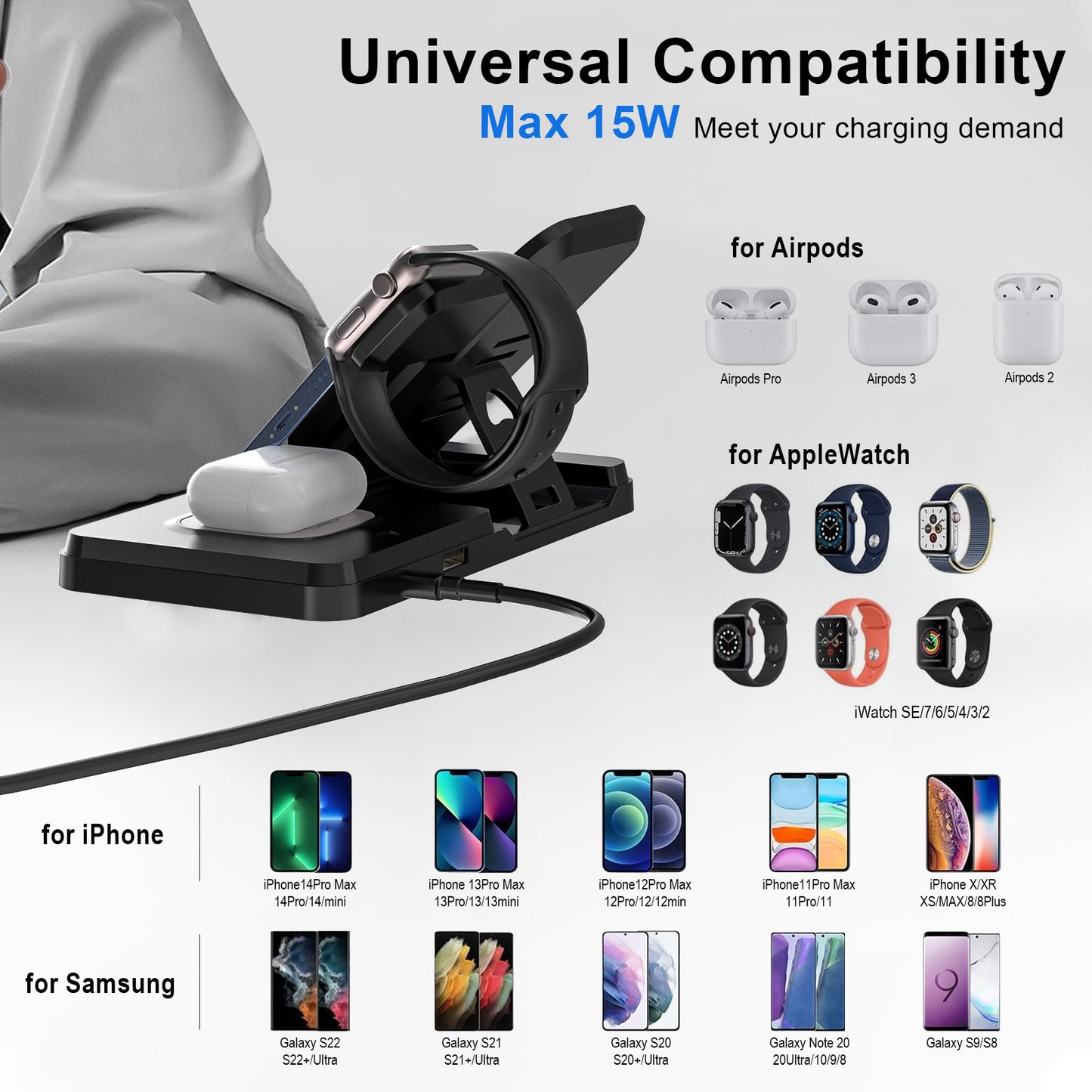 3 in 1 Wireless Charger