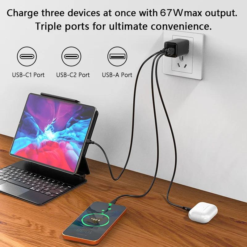 67W GaN Wall Charger Image 3