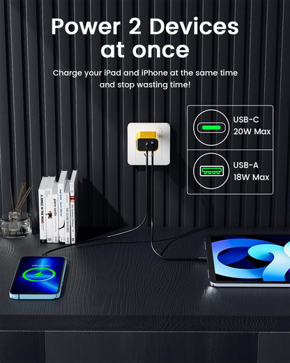 3 Packs 20W USB C Charger Block