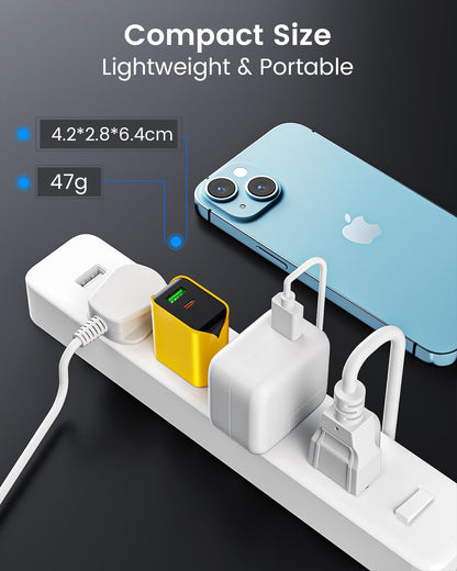 3 Packs 20W USB C Charger Block