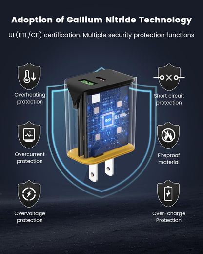 3 Packs 20W USB C Charger Block