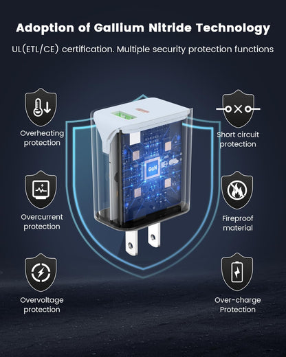 2 Packs iphone Charger Type A+C
