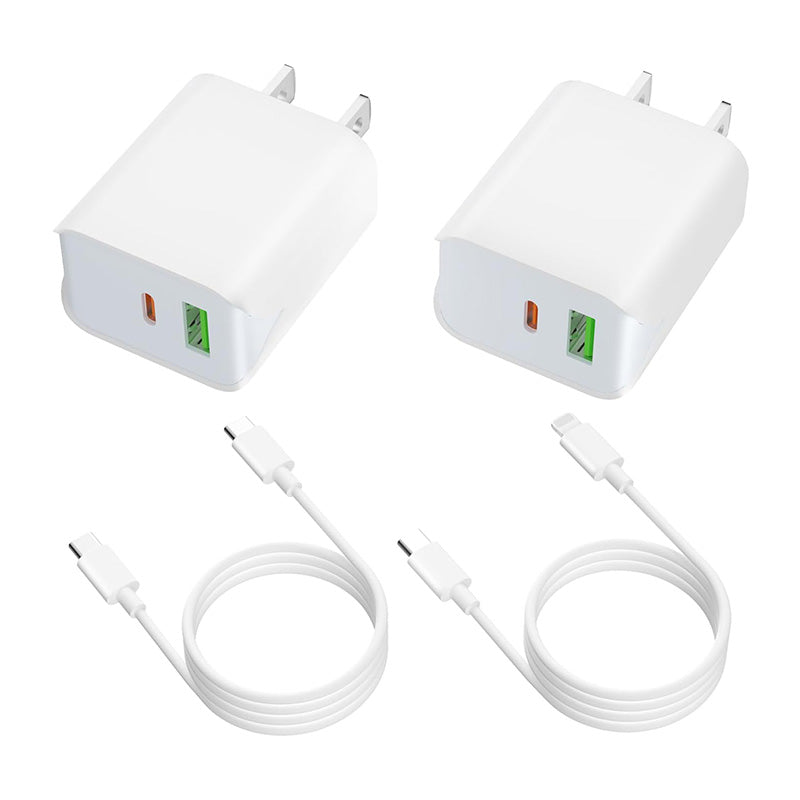 2 Packs iphone Charger Type A+C